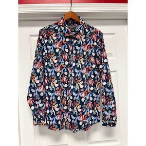 Paisley & Gray Slim Fit Navy Floral Casual Button Down Shirt